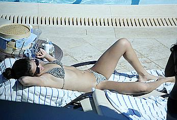 Selena Gomez sexy in bikini at swimming pool in Miami