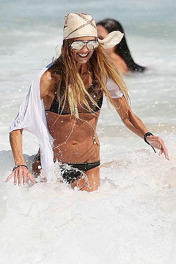 Sharni Vinson enjoying a day at the beach in Sydney