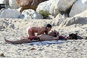 Stephanie Mcintosh in pink bikini candids