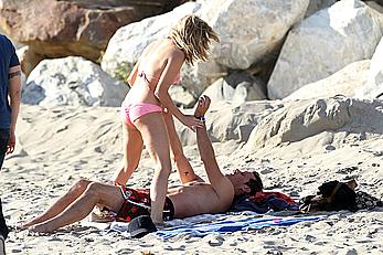 Stephanie Mcintosh in pink bikini candids