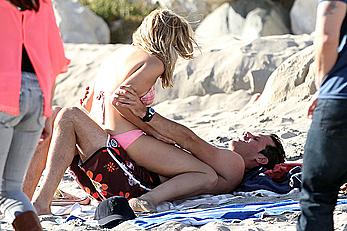 Stephanie Mcintosh in pink bikini candids