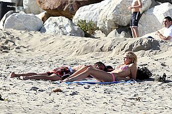 Stephanie Mcintosh in pink bikini candids