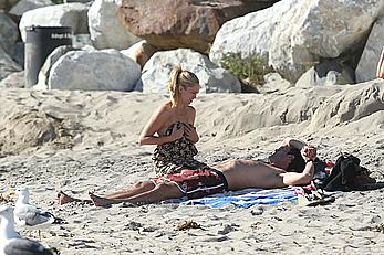 Stephanie Mcintosh in pink bikini candids