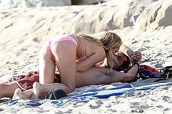 Stephanie Mcintosh in pink bikini candids