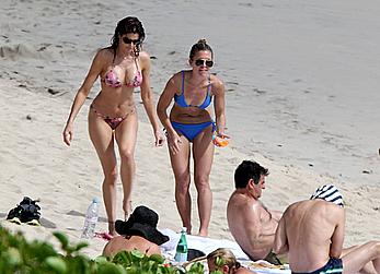 Stephanie Seymour wearing a bikini in St. Barts