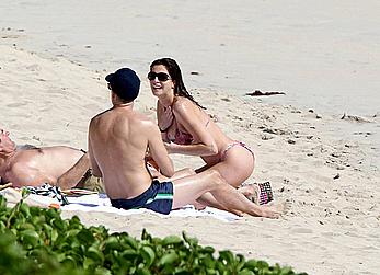 Stephanie Seymour wearing a bikini in St. Barts