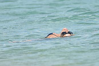 Sylvie van der Vaart wearing a bikini in Saint-Tropez