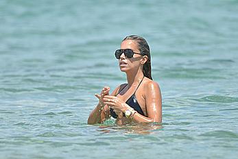 Sylvie van der Vaart wearing a bikini in Saint-Tropez