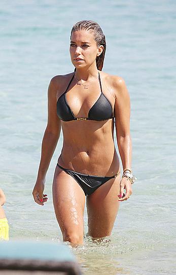 SylvieVan der Vaart in bikini on the beach In Mykonos