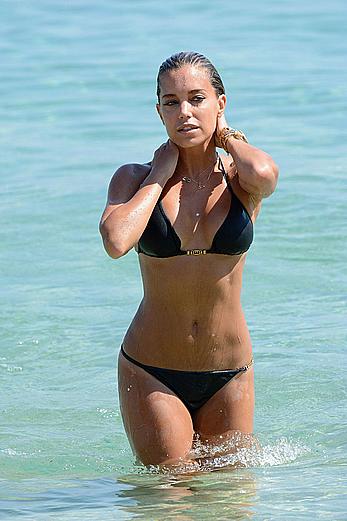 SylvieVan der Vaart in bikini on the beach In Mykonos