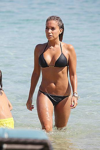 SylvieVan der Vaart in bikini on the beach In Mykonos