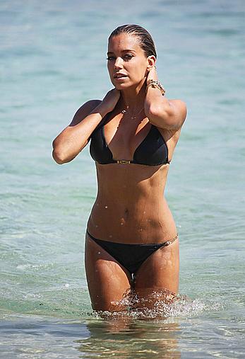 SylvieVan der Vaart in bikini on the beach In Mykonos