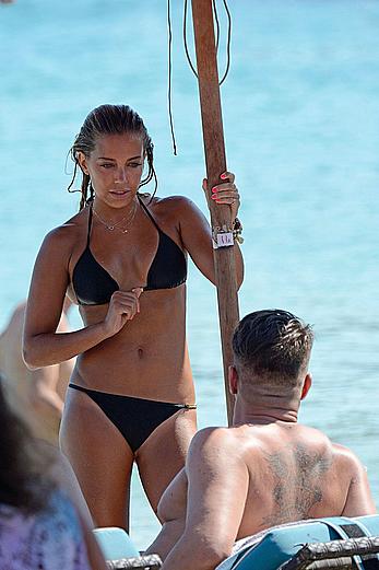 SylvieVan der Vaart in bikini on the beach In Mykonos