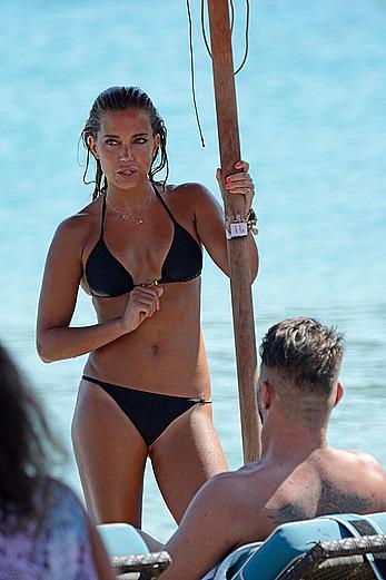 SylvieVan der Vaart in bikini on the beach In Mykonos