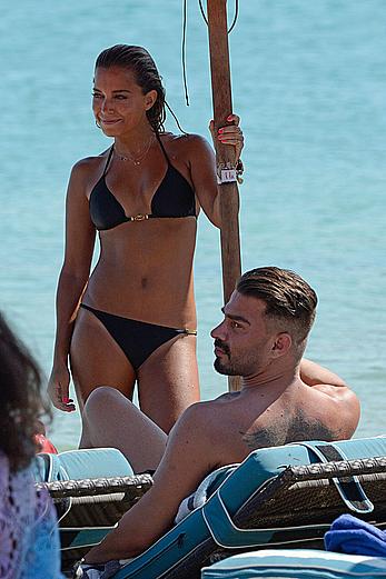 SylvieVan der Vaart in bikini on the beach In Mykonos