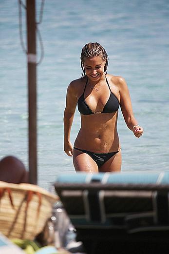 SylvieVan der Vaart in bikini on the beach In Mykonos