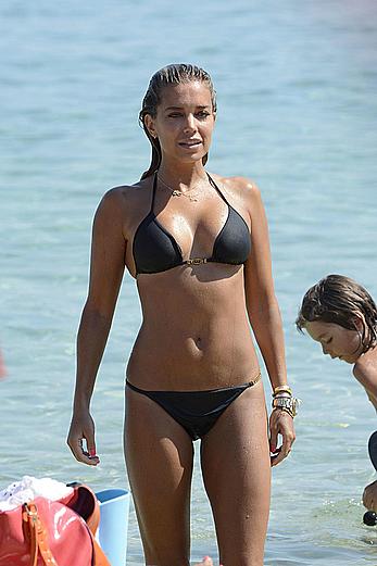 SylvieVan der Vaart in bikini on the beach In Mykonos