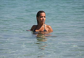 SylvieVan der Vaart in bikini on the beach In Mykonos