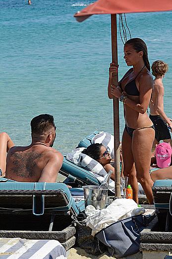 SylvieVan der Vaart in bikini on the beach In Mykonos