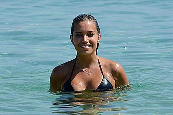 SylvieVan der Vaart in bikini on the beach In Mykonos