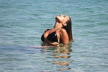 SylvieVan der Vaart in bikini on the beach In Mykonos