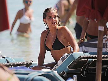 SylvieVan der Vaart in bikini on the beach In Mykonos