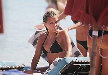 SylvieVan der Vaart in bikini on the beach In Mykonos