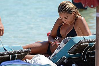 SylvieVan der Vaart in bikini on the beach In Mykonos