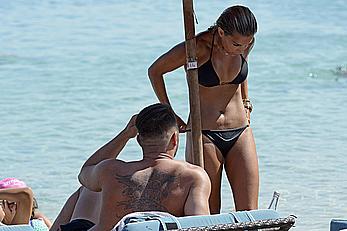 SylvieVan der Vaart in bikini on the beach In Mykonos