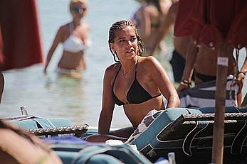 SylvieVan der Vaart in bikini on the beach In Mykonos