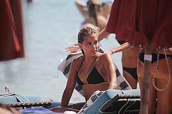 SylvieVan der Vaart in bikini on the beach In Mykonos