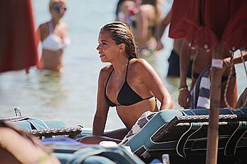 SylvieVan der Vaart in bikini on the beach In Mykonos