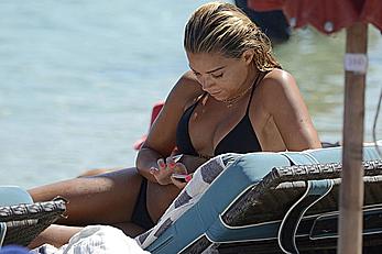 SylvieVan der Vaart in bikini on the beach In Mykonos