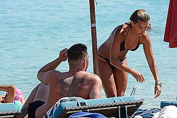 SylvieVan der Vaart in bikini on the beach In Mykonos