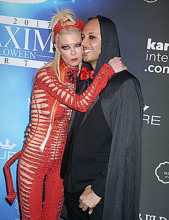 Tara Reid in see through red Devil costume at Maxim Halloween party