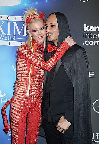 Tara Reid in see through red Devil costume at Maxim Halloween party