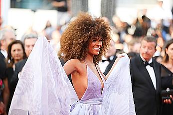 Tina Kunakey sexy cleavage at Cannes Film Festival