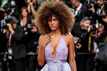 Tina Kunakey sexy cleavage at Cannes Film Festival