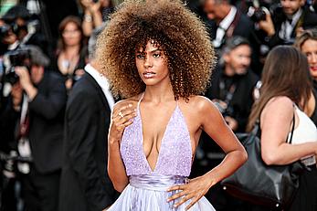 Tina Kunakey sexy cleavage at Cannes Film Festival