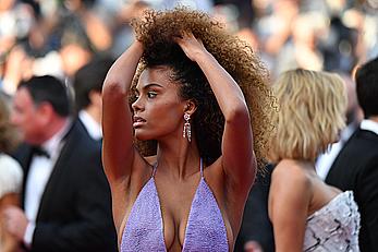 Tina Kunakey sexy cleavage at Cannes Film Festival