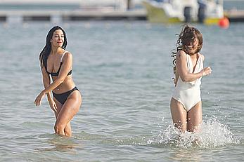 Tulisa Contostavlos in sexy bikini candids in Dubai