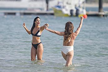 Tulisa Contostavlos in sexy bikini candids in Dubai