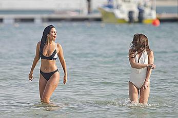 Tulisa Contostavlos in sexy bikini candids in Dubai