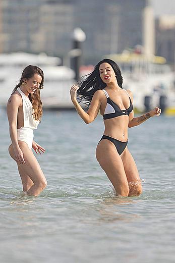 Tulisa Contostavlos in sexy bikini candids in Dubai