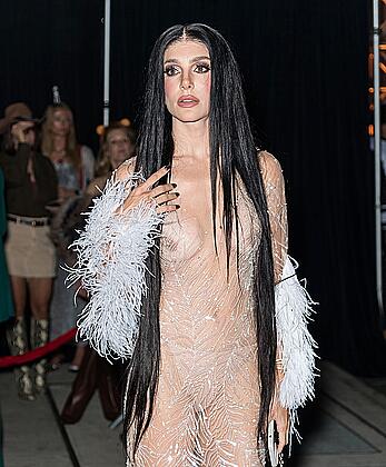 Valentina Ferrer see through to ass and tits at Heidi Klum's 23rd Annual Halloween Party