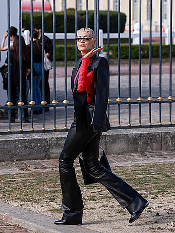 Wallis Day see through to tits at the Givenchy Fashion show in Paris