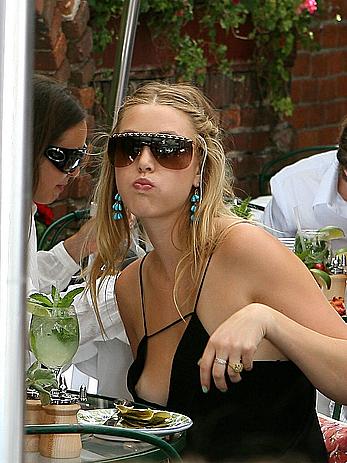 Whitney Port nip slip at the Ivy