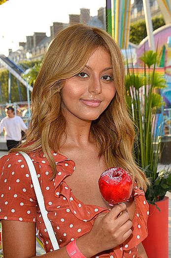 Zahia Dehar upskirt and boob slip at the Opening of The Tuileries Fun Fair in Paris