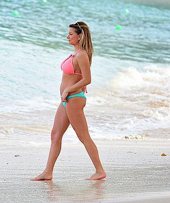 Zara Holland sexy in bikini candids in Barbados