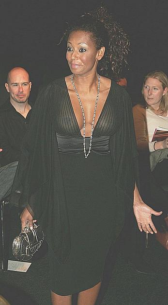 Melanie Brown in see through dress